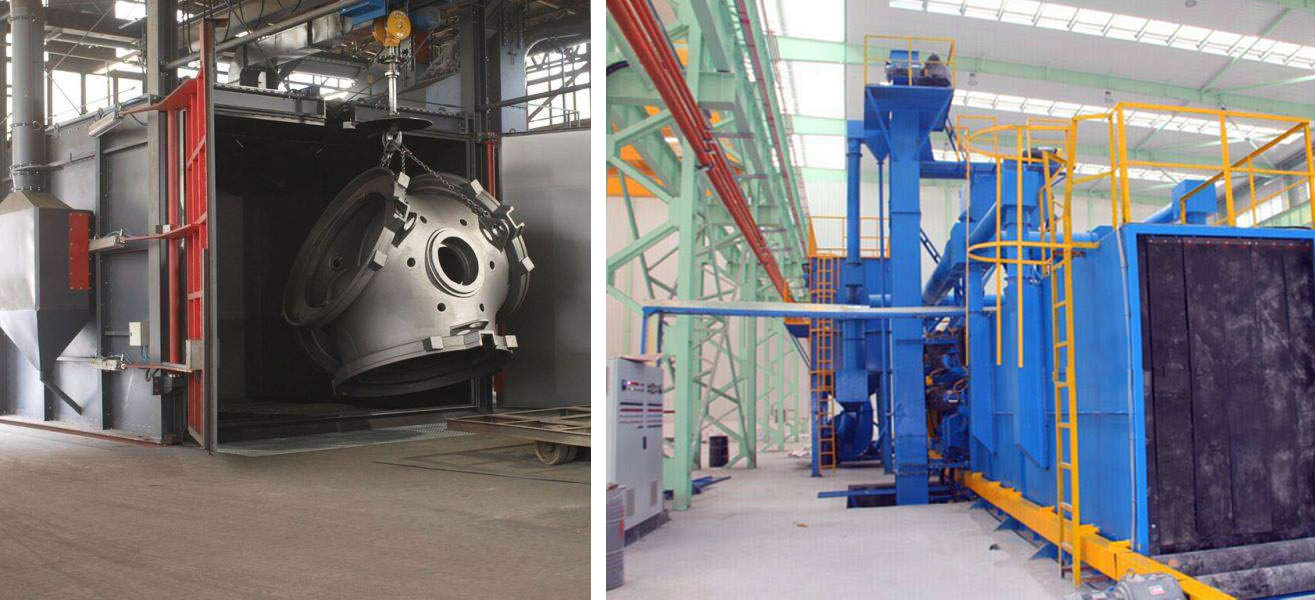 拋丸機(jī)操作現(xiàn)場(chǎng) 拋丸機(jī)操作現(xiàn)場(chǎng)